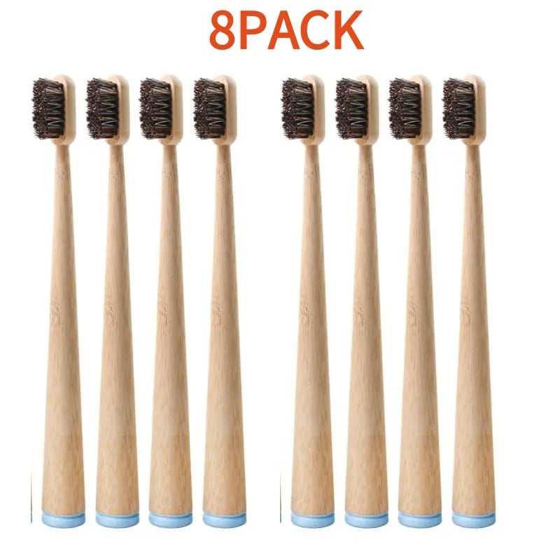 Horse Hair Bristle Toothbrush (4 Pack)