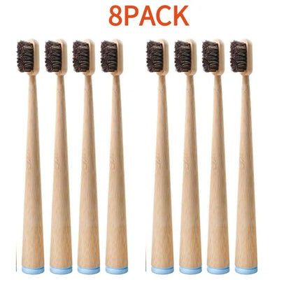 Horse Hair Bristle Toothbrush (4 Pack)