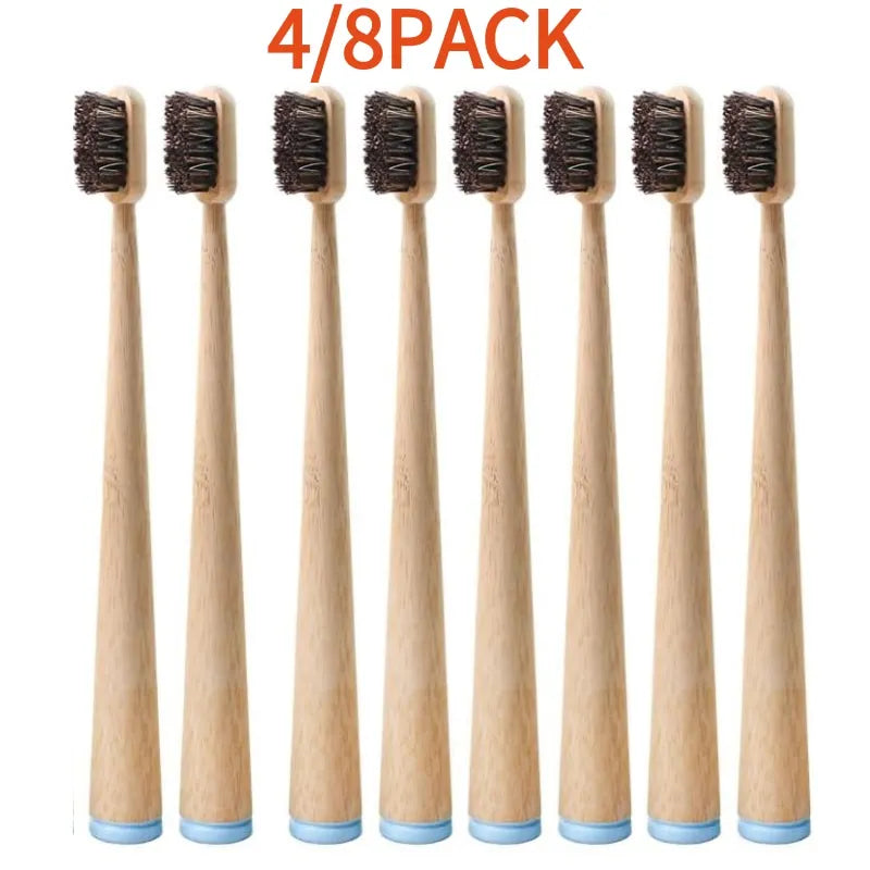 Horse Hair Bristle Toothbrush (4 Pack)