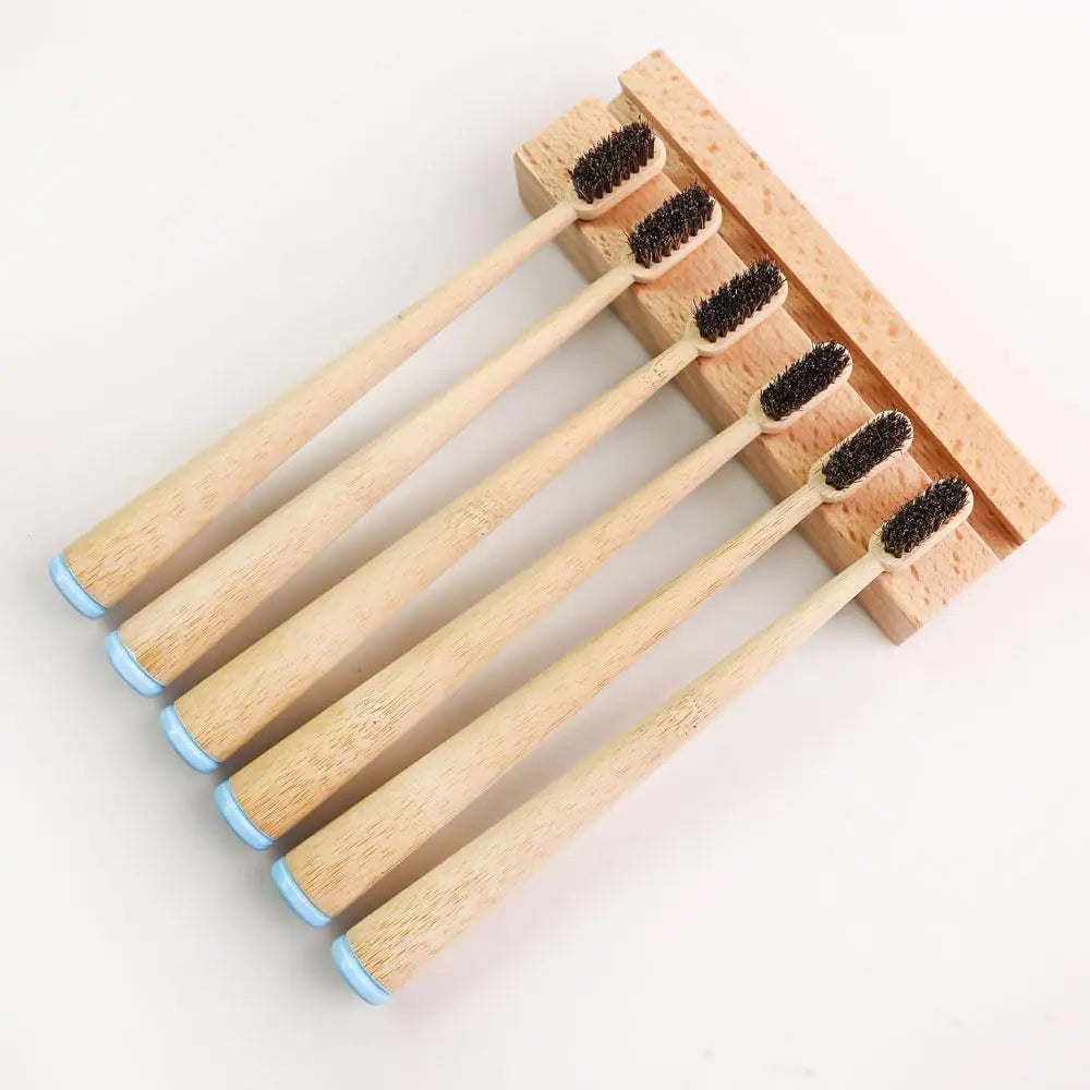 Horse Hair Bristle Toothbrush (4 Pack)